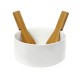 Cryspo Trio Σαλατιέρα Λευκή 23x23x10cm 26.000.923
