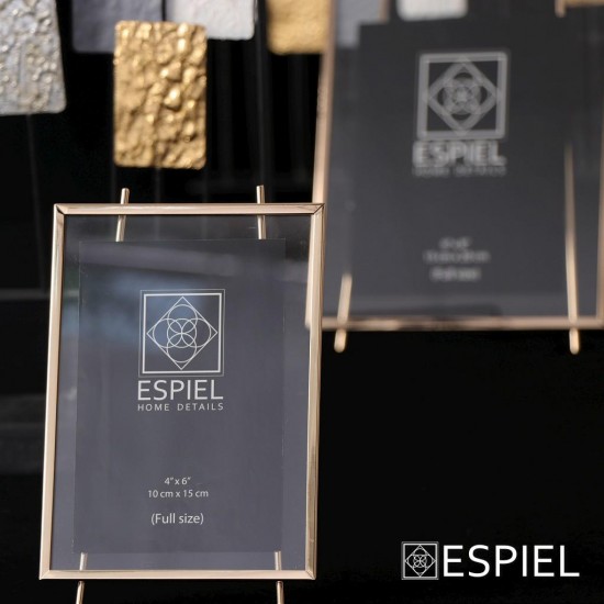 Espiel Κορνίζα Μεταλλική Χρυσή 10X15εκ FAM501