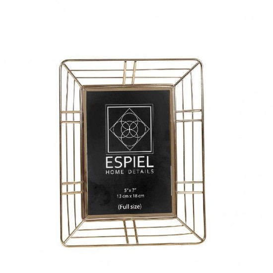 Espiel Κορνίζα Μεταλλική 18x13cm Χρυσό FAM535 Espiel Κορνίζα Μεταλλική 18x13cm Χρυσό FAM535
