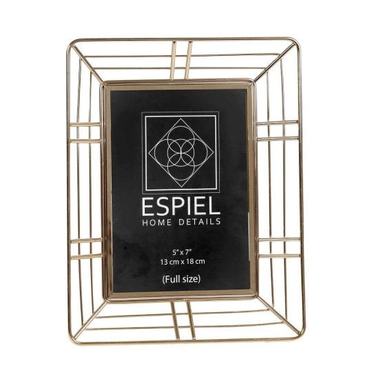 Espiel Κορνίζα Μεταλλική 15x20cm Χρυσό FAM536 Espiel Κορνίζα Μεταλλική 15x20cm Χρυσό FAM536