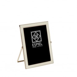 Espiel Κορνίζα Μεταλλική Λευκό/Χρυσό 13x18cm FAM602