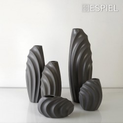 Espiel Διακοσμητικό Βάζο Κεραμικό Γκρι 16x45cm MIG129