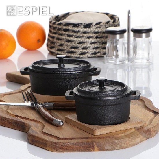 Espiel Κατσαρόλα Μαντέμι Με Βάση Bamboo 13Χ10Χ8cm Black 13cm SAG107