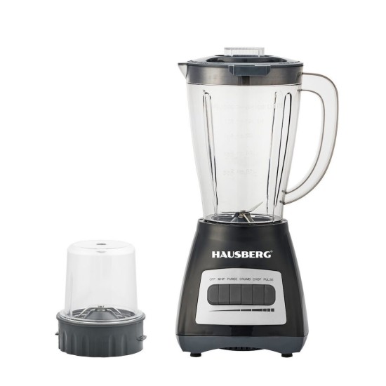 Hausberg Μπλέντερ με Πλαστική Κανάτα 1.5 lt 500W Μαύρο HB-7770NG Hausberg Μπλέντερ με Πλαστική Κανάτα 1.5 lt 500W Μαύρο HB-7770NG