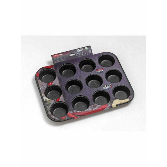 Keystone Iris Φόρμα Ζαχαροπλαστικής για Cupcakes/Muffins από Αλουμίνιο 12 Θέσεων 03.61.12 Keystone Iris Φόρμα Ζαχαροπλαστικής για Cupcakes/Muffins από Αλουμίνιο 12 Θέσεων 03.61.12