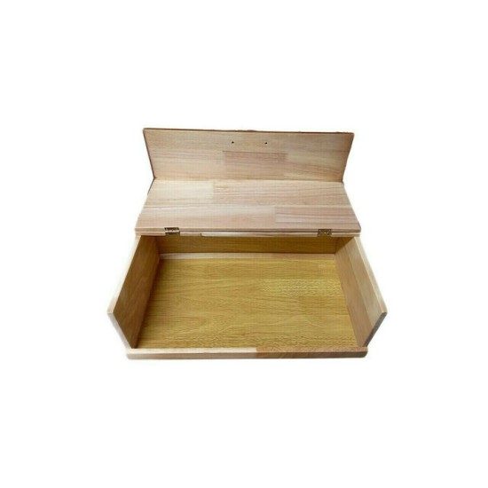 Karvounis Bros Ψωμιέρα με Καπάκι Ξύλινη σε Καφέ Χρώμα 29x21x13cm 1215-BRW