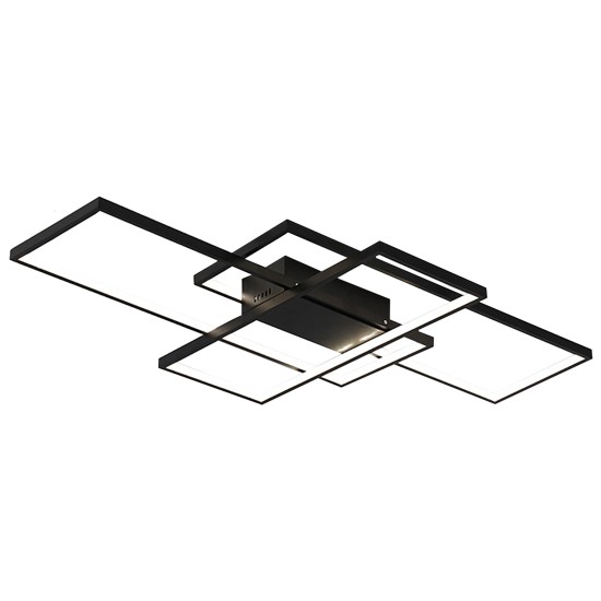 Φωτιστικό οροφής led μαύρο 3CCT Dimmable by remote control 58w 5300Lm Φωτιστικό οροφής led μαύρο 3CCT Dimmable by remote control 58w 5300Lm