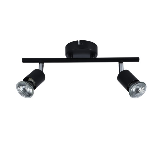 WLC 5215-2 ΒΚ ΣΠΟΤ ΡΑΓΑ 2/Φ ΜΑΥΡΟ 2ΧGU10 WLC 5215-2 ΒΚ ΣΠΟΤ ΡΑΓΑ 2/Φ ΜΑΥΡΟ 2ΧGU10