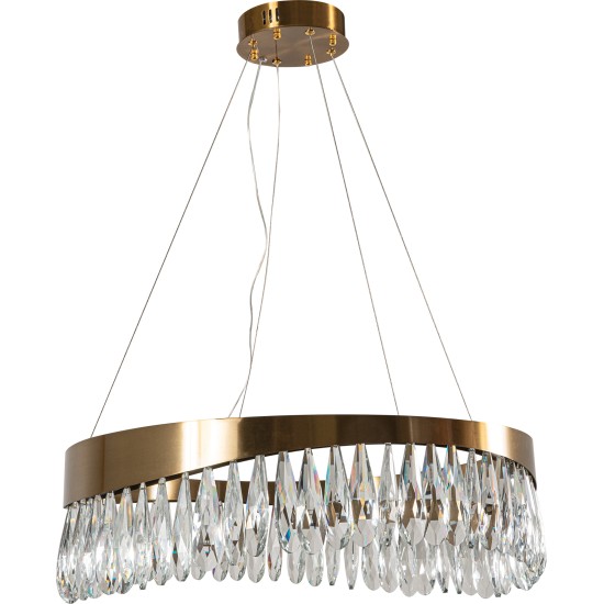 PDC 708-60 ΚΡΕΜΑΣΤΟ LED ΣΑΝ ΚΥΜΑ ΜΕ ΚΡΥΣΤΑΛΛΑ PDC 708-60 ΚΡΕΜΑΣΤΟ LED ΣΑΝ ΚΥΜΑ ΜΕ ΚΡΥΣΤΑΛΛΑ