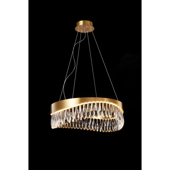 PDC 708-60 ΚΡΕΜΑΣΤΟ LED ΣΑΝ ΚΥΜΑ ΜΕ ΚΡΥΣΤΑΛΛΑ PDC 708-60 ΚΡΕΜΑΣΤΟ LED ΣΑΝ ΚΥΜΑ ΜΕ ΚΡΥΣΤΑΛΛΑ