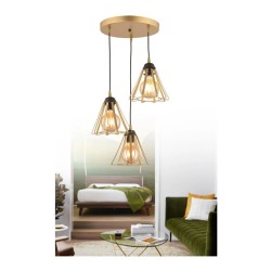 PDT 1255-3 AB 3/Φ ΤΡΙΓΩΝΑ ΣΕ ΡΟΖΕΤΑ 3ΧΕ27 PDT 1255-3 AB 3/Φ ΤΡΙΓΩΝΑ ΣΕ ΡΟΖΕΤΑ 3ΧΕ27