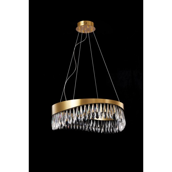 PDC 708-60 ΚΡΕΜΑΣΤΟ LED ΣΑΝ ΚΥΜΑ ΜΕ ΚΡΥΣΤΑΛΛΑ PDC 708-60 ΚΡΕΜΑΣΤΟ LED ΣΑΝ ΚΥΜΑ ΜΕ ΚΡΥΣΤΑΛΛΑ