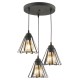 PDT 1255-3 BK 3/Φ ΤΡΙΓΩΝΑ ΣΕ ΡΟΖΕΤΑ 3ΧΕ27 PDT 1255-3 BK 3/Φ ΤΡΙΓΩΝΑ ΣΕ ΡΟΖΕΤΑ 3ΧΕ27