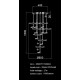 PDC 1290-9 ΠΟΛΥΦΩΤΟ ΜΠΡΟΥΤΖΙΝΟ  LED ΜΕ ΦΥΛΛΑ ΝΟΥΦΑΡΑ ΧΡΥΣΑ