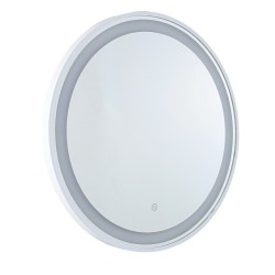 MIC-07 ΚΑΘΡΕΠΤΗΣ WH ΣΤΡΟΓΓΥΛΟΣ ΛΕΥΚΗ ΚΟΡΝΙΖΑ LED ΦΩΤΙΣΜΟ TOUCH