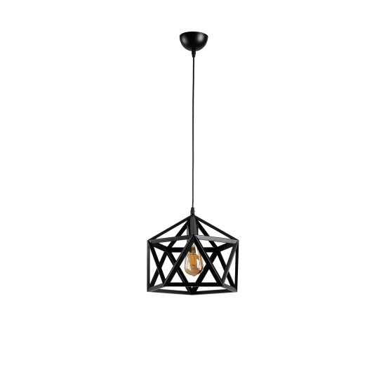 PDC 6068 BK 1/Φ ΜΕΤΑΛΛΙΚΟ ΜΑΥΡΟ ΠΟΛΥΓΩΝΙΚΟ 1ΧΕ27 PDC 6068 BK 1/Φ ΜΕΤΑΛΛΙΚΟ ΜΑΥΡΟ ΠΟΛΥΓΩΝΙΚΟ 1ΧΕ27