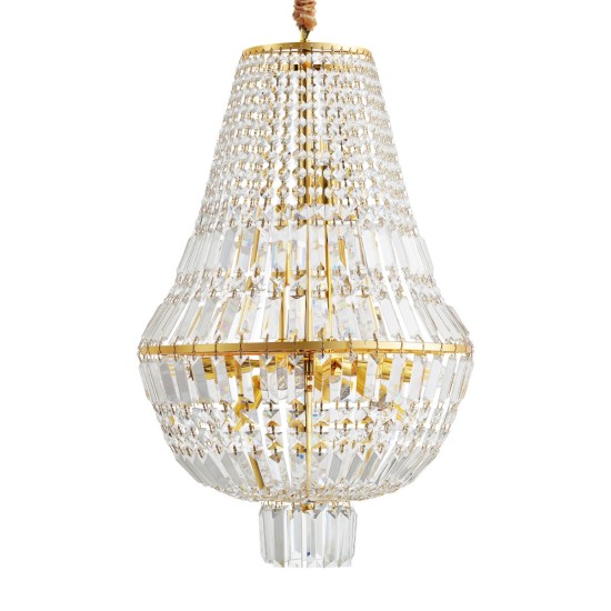 Artekko Chandelier Πολυέλαιος 8φωτος Ε14 με Διάφανο Κρύσταλλο (46x46x74)cm Artekko Chandelier Πολυέλαιος 8φωτος Ε14 με Διάφανο Κρύσταλλο (46x46x74)cm