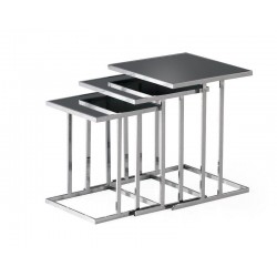 Artekko Udroiksu Τραπεζάκια Βοηθητικά Σετ/3 Μέταλλο Inox / Ασημί Φιμέ Γυαλί Τετράγωνα (37x37x45)cm (42x42x50)cm (47x47x55)cm Artekko Udroiksu Τραπεζάκια Βοηθητικά Σετ/3 Μέταλλο Inox / Ασημί Φιμέ Γυαλί Τετράγωνα (37x37x45)cm (42x42x50)cm (47x47x55)cm