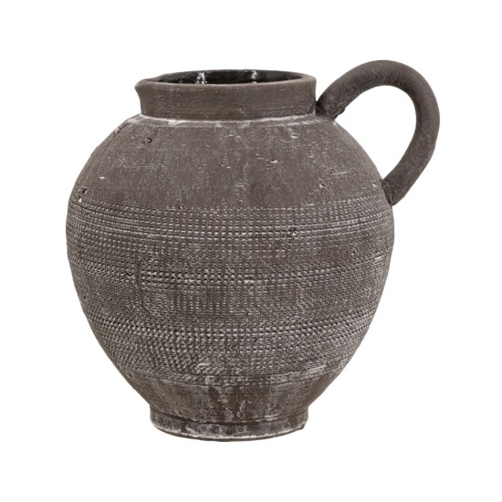 Artekko Antique Κεραμικό Βάζο σε Μαύρη Πατίνα (20.3x17.2x19.2)cm Artekko Antique Κεραμικό Βάζο σε Μαύρη Πατίνα (20.3x17.2x19.2)cm