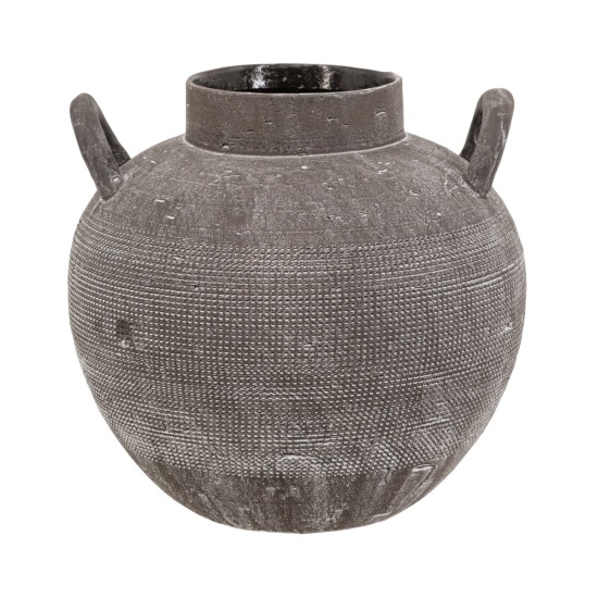Artekko Antique Κεραμικό Βάζο σε Μαύρη Πατίνα (24.2x24.2x23.5)cm Artekko Antique Κεραμικό Βάζο σε Μαύρη Πατίνα (24.2x24.2x23.5)cm