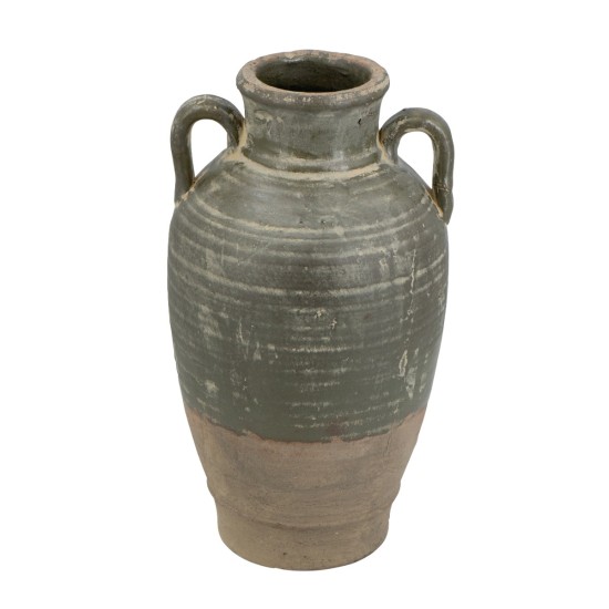 Artekko Antique Βάζο από Τερακότα σε Πράσινη με Μπεζ Αποχρώση (22x22x40)cm Artekko Antique Βάζο από Τερακότα σε Πράσινη με Μπεζ Αποχρώση (22x22x40)cm