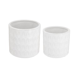 Artekko Planter Λευκά Κεραμικά Κασπώ (18x18x17)cm 2 pcs Artekko Planter Λευκά Κεραμικά Κασπώ (18x18x17)cm 2 pcs