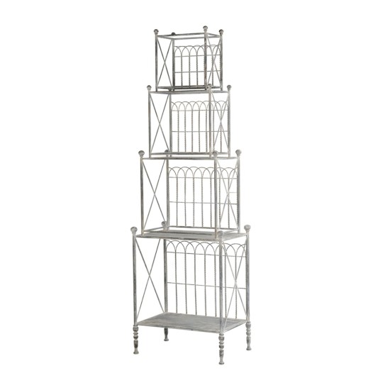 Artekko Vector Μεταλλική Ραφιέρα σε Λευκή Πατίνα (64.7x43x204.4)cm Artekko Vector Μεταλλική Ραφιέρα σε Λευκή Πατίνα (64.7x43x204.4)cm