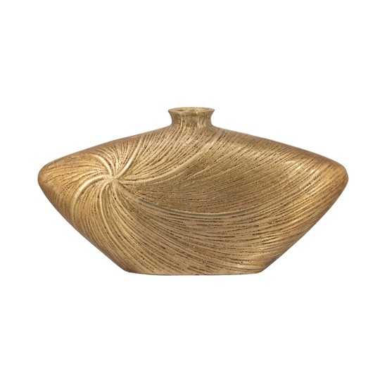 Artekko Noble Χρυσό Μεταλλικό Βάζο (40.8x11.5x22.3)cm Artekko Noble Χρυσό Μεταλλικό Βάζο (40.8x11.5x22.3)cm