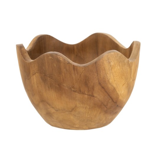 Artekko Woody Καφέ Διακοσμητικό Μπολ από Ξύλο Teak (26x26x14)cm Artekko Woody Καφέ Διακοσμητικό Μπολ από Ξύλο Teak (26x26x14)cm