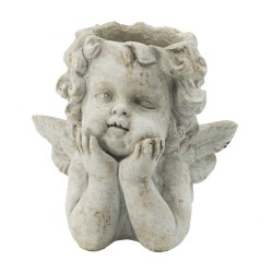 Artekko Cement Γκρι Τσιμεντένιο Κασπώ με Αγγελάκι (20x16x20)cm Artekko Cement Γκρι Τσιμεντένιο Κασπώ με Αγγελάκι (20x16x20)cm