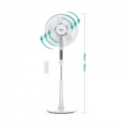 Ανεμιστήρας Ορθοστάτης PRSF-80614D Primo 16'' 40εκ. Με Τηλεχειριστήριο και DC μοτέρ Λευκός