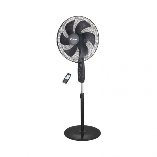 Ανεμιστήρας Ορθοστάτης PRSF-80698D Primo 18'' 45εκ. Με Τηλεχειριστήριο και DC μοτέρ 6Φτερά Μαύρος