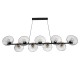 GLOBOSTAR® VERONA 00588 Μοντέρνο Κρεμαστό Φωτιστικό Οροφής με Ντουί 9 x E27 AC 220-240V IP20 - Μαύρο & Χρυσό - Μ140 x Π28 x Υ20cm GLOBOSTAR® VERONA 00588 Μοντέρνο Κρεμαστό Φωτιστικό Οροφής με Ντουί 9 x E27 AC 220-240V IP20 - Μαύρο & Χρυσό - Μ140 x Π28 x Υ20cm