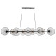 GLOBOSTAR® VERONA 00588 Μοντέρνο Κρεμαστό Φωτιστικό Οροφής με Ντουί 9 x E27 AC 220-240V IP20 - Μαύρο & Χρυσό - Μ140 x Π28 x Υ20cm GLOBOSTAR® VERONA 00588 Μοντέρνο Κρεμαστό Φωτιστικό Οροφής με Ντουί 9 x E27 AC 220-240V IP20 - Μαύρο & Χρυσό - Μ140 x Π28 x Υ20cm