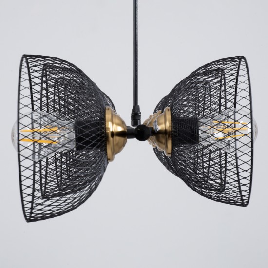 GLOBOSTAR® VERONA 00588 Μοντέρνο Κρεμαστό Φωτιστικό Οροφής με Ντουί 9 x E27 AC 220-240V IP20 - Μαύρο & Χρυσό - Μ140 x Π28 x Υ20cm GLOBOSTAR® VERONA 00588 Μοντέρνο Κρεμαστό Φωτιστικό Οροφής με Ντουί 9 x E27 AC 220-240V IP20 - Μαύρο & Χρυσό - Μ140 x Π28 x Υ20cm