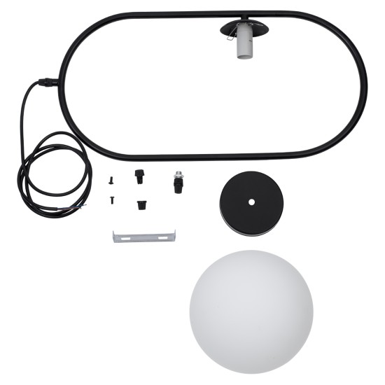 GLOBOSTAR® HAMBURG 00591 Μοντέρνο Κρεμαστό Φωτιστικό Οροφής με Ντουί 1 x E14 AC 220-240V IP20 - Μαύρο & Λευκό - Μ25 x Π20 x Υ50cm GLOBOSTAR® HAMBURG 00591 Μοντέρνο Κρεμαστό Φωτιστικό Οροφής με Ντουί 1 x E14 AC 220-240V IP20 - Μαύρο & Λευκό - Μ25 x Π20 x Υ50cm