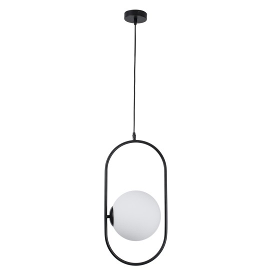 GLOBOSTAR® HAMBURG 00591 Μοντέρνο Κρεμαστό Φωτιστικό Οροφής με Ντουί 1 x E14 AC 220-240V IP20 - Μαύρο & Λευκό - Μ25 x Π20 x Υ50cm GLOBOSTAR® HAMBURG 00591 Μοντέρνο Κρεμαστό Φωτιστικό Οροφής με Ντουί 1 x E14 AC 220-240V IP20 - Μαύρο & Λευκό - Μ25 x Π20 x Υ50cm