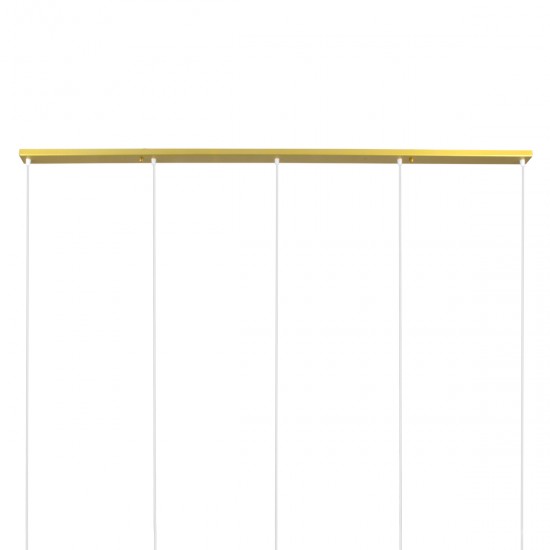 GLOBOSTAR® TRIANGLE 00610 Μοντέρνο Κρεμαστό Φωτιστικό Οροφής με Ντουί 5 x E27 AC 220-240V IP20 - Χρυσό - Μ170 x Π22 x Y130cm GLOBOSTAR® TRIANGLE 00610 Μοντέρνο Κρεμαστό Φωτιστικό Οροφής με Ντουί 5 x E27 AC 220-240V IP20 - Χρυσό - Μ170 x Π22 x Y130cm