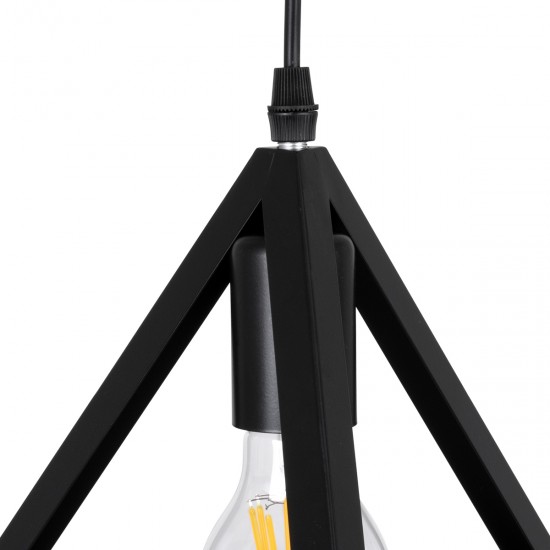 GLOBOSTAR® TRIANGLE 00611 Μοντέρνο Κρεμαστό Φωτιστικό Οροφής με Ντουί 2 x E27 AC 220-240V IP20 - Μαύρο - Μ60 x Π22 x Y130cm GLOBOSTAR® TRIANGLE 00611 Μοντέρνο Κρεμαστό Φωτιστικό Οροφής με Ντουί 2 x E27 AC 220-240V IP20 - Μαύρο - Μ60 x Π22 x Y130cm