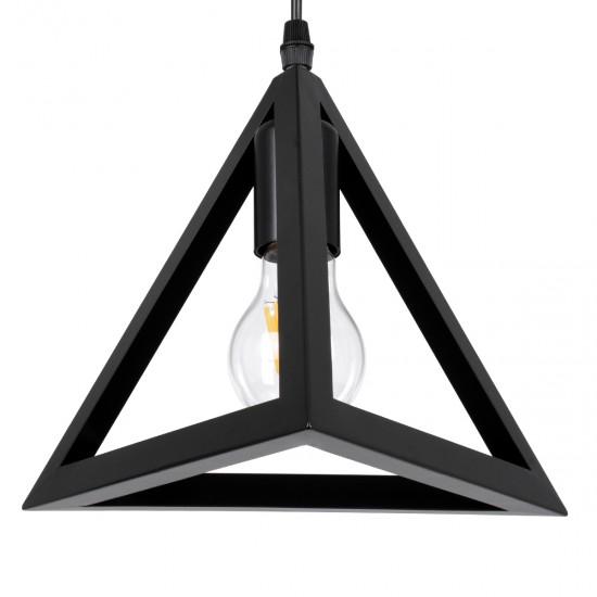 GLOBOSTAR® TRIANGLE 00611 Μοντέρνο Κρεμαστό Φωτιστικό Οροφής με Ντουί 2 x E27 AC 220-240V IP20 - Μαύρο - Μ60 x Π22 x Y130cm GLOBOSTAR® TRIANGLE 00611 Μοντέρνο Κρεμαστό Φωτιστικό Οροφής με Ντουί 2 x E27 AC 220-240V IP20 - Μαύρο - Μ60 x Π22 x Y130cm