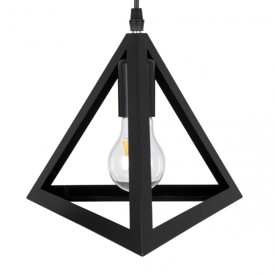 GLOBOSTAR® TRIANGLE 00611 Μοντέρνο Κρεμαστό Φωτιστικό Οροφής με Ντουί 2 x E27 AC 220-240V IP20 - Μαύρο - Μ60 x Π22 x Y130cm GLOBOSTAR® TRIANGLE 00611 Μοντέρνο Κρεμαστό Φωτιστικό Οροφής με Ντουί 2 x E27 AC 220-240V IP20 - Μαύρο - Μ60 x Π22 x Y130cm