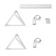 GLOBOSTAR® TRIANGLE 00612 Μοντέρνο Κρεμαστό Φωτιστικό Οροφής με Ντουί 2 x E27 AC 220-240V IP20 - Λευκό - Μ60 x Π22 x Y130cm GLOBOSTAR® TRIANGLE 00612 Μοντέρνο Κρεμαστό Φωτιστικό Οροφής με Ντουί 2 x E27 AC 220-240V IP20 - Λευκό - Μ60 x Π22 x Y130cm