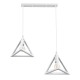 GLOBOSTAR® TRIANGLE 00612 Μοντέρνο Κρεμαστό Φωτιστικό Οροφής με Ντουί 2 x E27 AC 220-240V IP20 - Λευκό - Μ60 x Π22 x Y130cm GLOBOSTAR® TRIANGLE 00612 Μοντέρνο Κρεμαστό Φωτιστικό Οροφής με Ντουί 2 x E27 AC 220-240V IP20 - Λευκό - Μ60 x Π22 x Y130cm