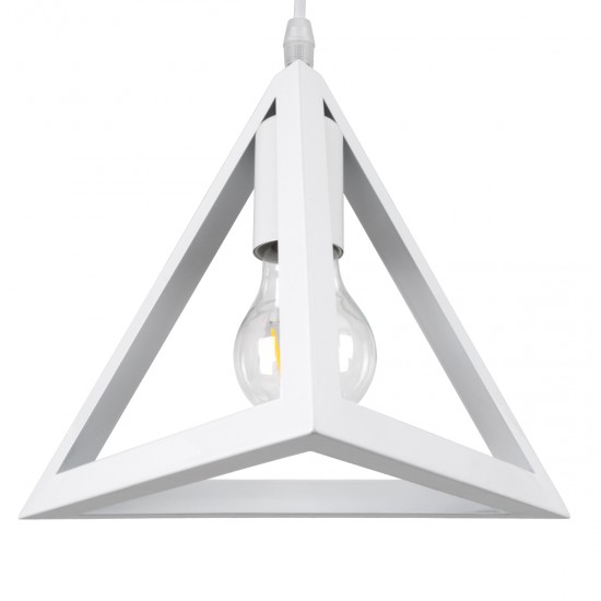 GLOBOSTAR® TRIANGLE 00612 Μοντέρνο Κρεμαστό Φωτιστικό Οροφής με Ντουί 2 x E27 AC 220-240V IP20 - Λευκό - Μ60 x Π22 x Y130cm GLOBOSTAR® TRIANGLE 00612 Μοντέρνο Κρεμαστό Φωτιστικό Οροφής με Ντουί 2 x E27 AC 220-240V IP20 - Λευκό - Μ60 x Π22 x Y130cm