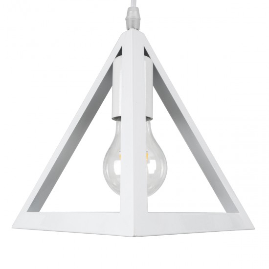 GLOBOSTAR® TRIANGLE 00612 Μοντέρνο Κρεμαστό Φωτιστικό Οροφής με Ντουί 2 x E27 AC 220-240V IP20 - Λευκό - Μ60 x Π22 x Y130cm GLOBOSTAR® TRIANGLE 00612 Μοντέρνο Κρεμαστό Φωτιστικό Οροφής με Ντουί 2 x E27 AC 220-240V IP20 - Λευκό - Μ60 x Π22 x Y130cm
