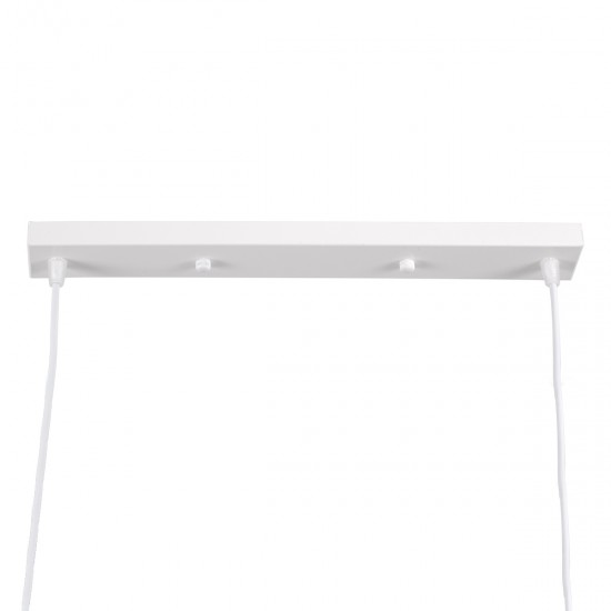 GLOBOSTAR® TRIANGLE 00612 Μοντέρνο Κρεμαστό Φωτιστικό Οροφής με Ντουί 2 x E27 AC 220-240V IP20 - Λευκό - Μ60 x Π22 x Y130cm GLOBOSTAR® TRIANGLE 00612 Μοντέρνο Κρεμαστό Φωτιστικό Οροφής με Ντουί 2 x E27 AC 220-240V IP20 - Λευκό - Μ60 x Π22 x Y130cm