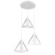 GLOBOSTAR® TRIANGLE 00617 Μοντέρνο Κρεμαστό Φωτιστικό Οροφής με Ντουί 3 x E27 AC 220-240V IP20 - Λευκό - Μ49 x Π49 x Y130cm GLOBOSTAR® TRIANGLE 00617 Μοντέρνο Κρεμαστό Φωτιστικό Οροφής με Ντουί 3 x E27 AC 220-240V IP20 - Λευκό - Μ49 x Π49 x Y130cm