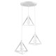 GLOBOSTAR® TRIANGLE 00617 Μοντέρνο Κρεμαστό Φωτιστικό Οροφής με Ντουί 3 x E27 AC 220-240V IP20 - Λευκό - Μ49 x Π49 x Y130cm GLOBOSTAR® TRIANGLE 00617 Μοντέρνο Κρεμαστό Φωτιστικό Οροφής με Ντουί 3 x E27 AC 220-240V IP20 - Λευκό - Μ49 x Π49 x Y130cm