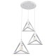 GLOBOSTAR® TRIANGLE 00617 Μοντέρνο Κρεμαστό Φωτιστικό Οροφής με Ντουί 3 x E27 AC 220-240V IP20 - Λευκό - Μ49 x Π49 x Y130cm GLOBOSTAR® TRIANGLE 00617 Μοντέρνο Κρεμαστό Φωτιστικό Οροφής με Ντουί 3 x E27 AC 220-240V IP20 - Λευκό - Μ49 x Π49 x Y130cm