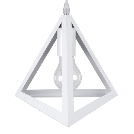 GLOBOSTAR® TRIANGLE 00617 Μοντέρνο Κρεμαστό Φωτιστικό Οροφής με Ντουί 3 x E27 AC 220-240V IP20 - Λευκό - Μ49 x Π49 x Y130cm GLOBOSTAR® TRIANGLE 00617 Μοντέρνο Κρεμαστό Φωτιστικό Οροφής με Ντουί 3 x E27 AC 220-240V IP20 - Λευκό - Μ49 x Π49 x Y130cm